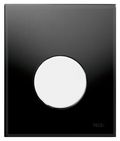 Кнопка смыва Tece Loop Urinal 9 242 654 черное стекло, кнопка белая
