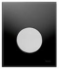 Кнопка смыва Tece Loop Urinal 9 242 655 черное стекло, кнопка хром матовый