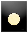Кнопка смыва Tece Loop Urinal 9 242 658 черное стекло, кнопка золото