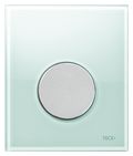 Кнопка смыва Tece Loop Urinal 9 242 652 зеленое стекло, кнопка хром матовый