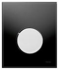 Кнопка смыва Tece Loop Urinal 9 242 656 черное стекло, кнопка хром глянцевый