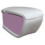 Унитаз подвесной Hidra Ceramica Hi-line белый с фиолетовым