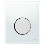 Кнопка смыва Tece Loop Urinal 9 242 660 белое стекло, кнопка хром глянцевый