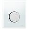Кнопка смыва Tece Loop Urinal 9 242 660 белое стекло, кнопка хром глянцевый