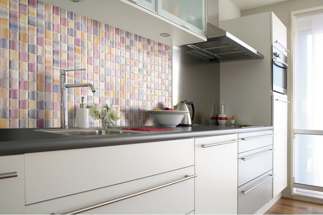 Кухонный фартук мозаика фото