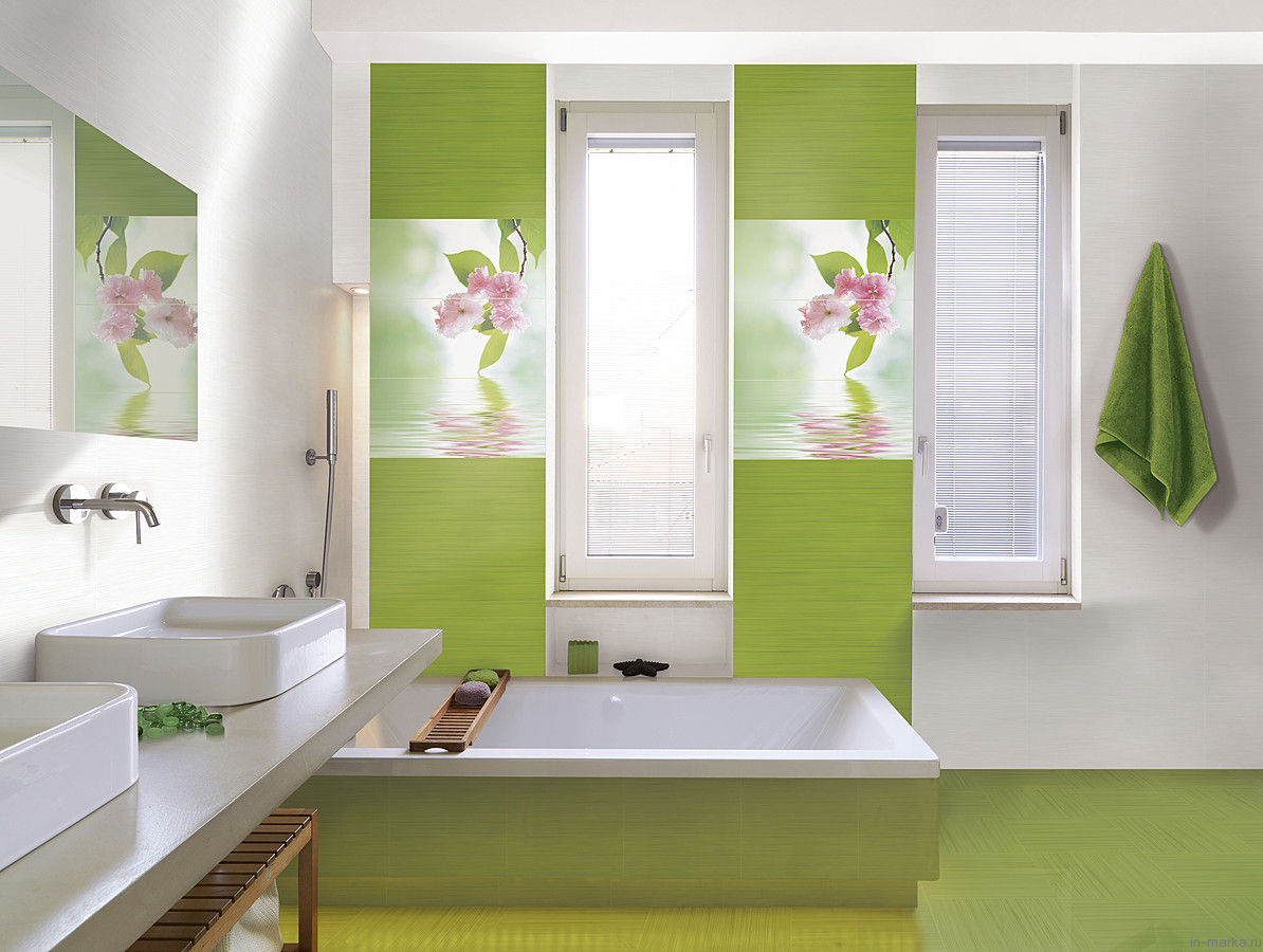 мебель для ванной комнаты зеленая